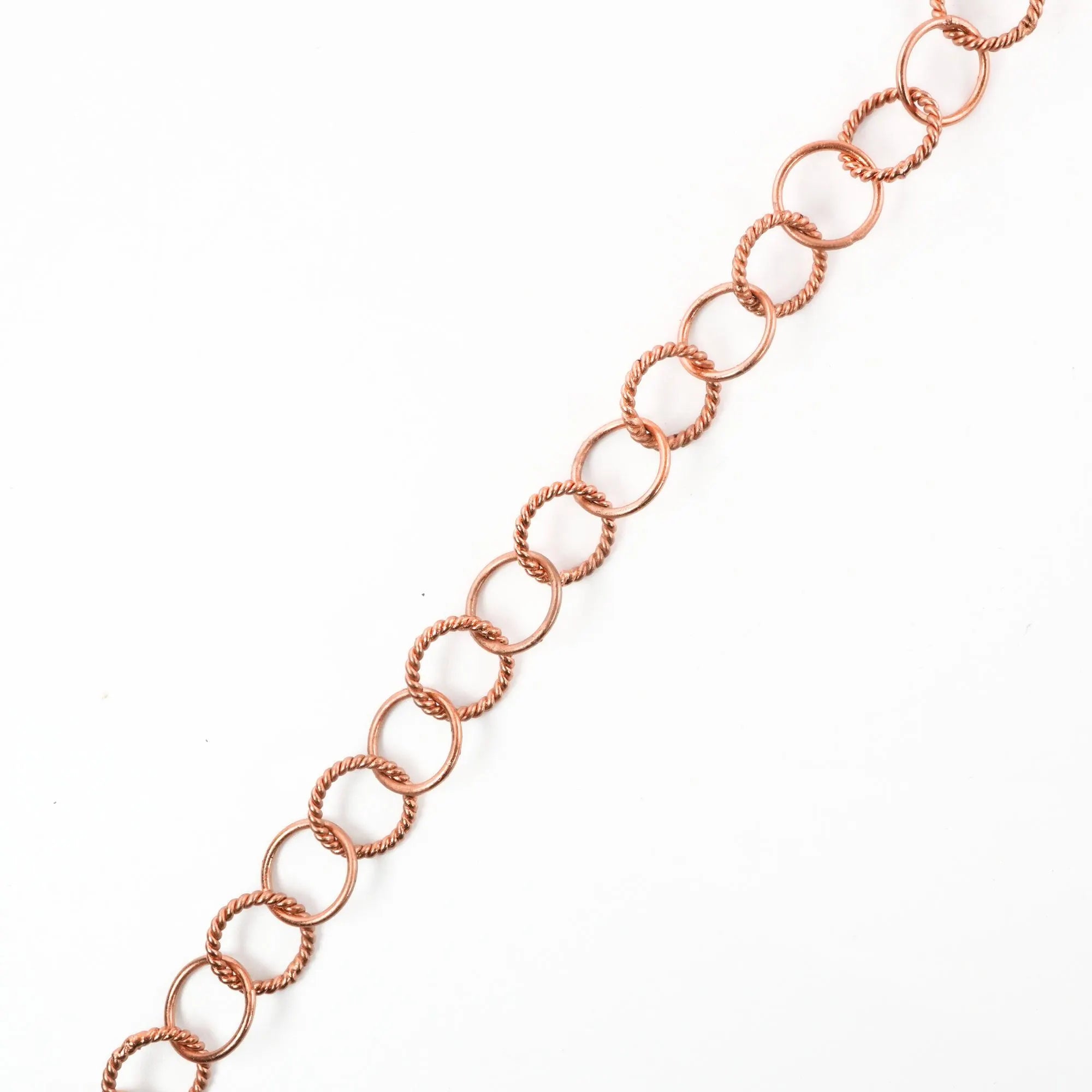 Antique Copper Twisted Round Cable Link Chain
