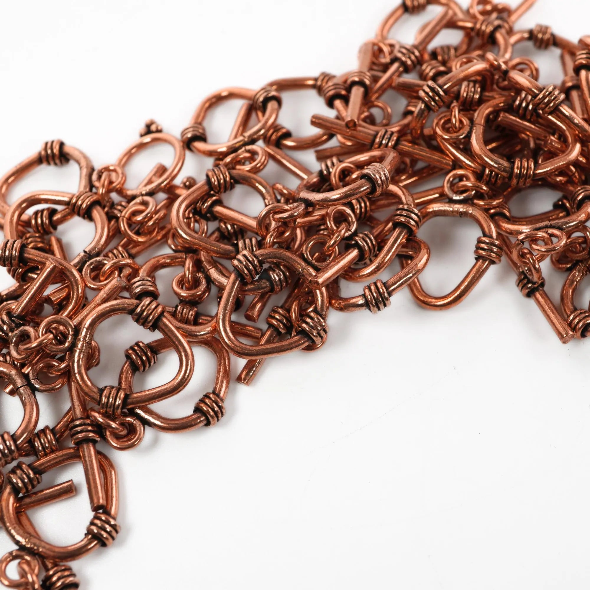 Antique Copper Bali Toggle Clasp Clap Hook For Rustic Boho DIY Clasps