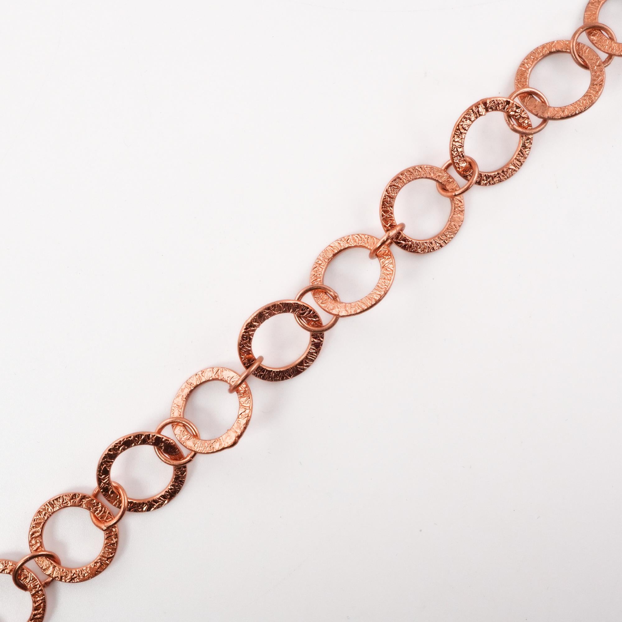Antique Copper Round Shape Link Chain