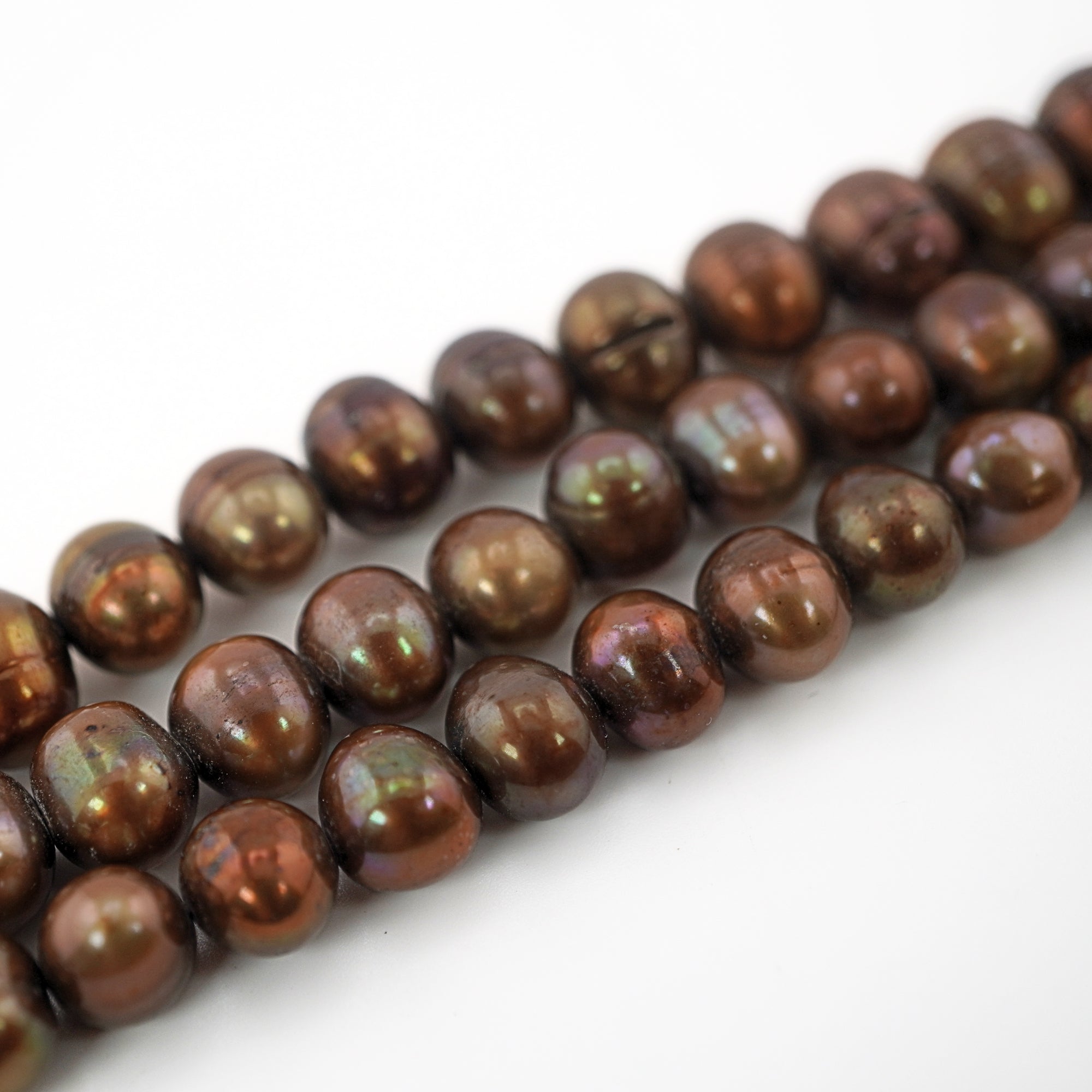 Chocolate color pearl beads for handmade designs

