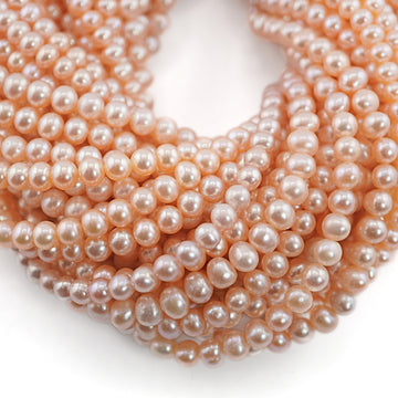 DIY jewelry peach pearls

