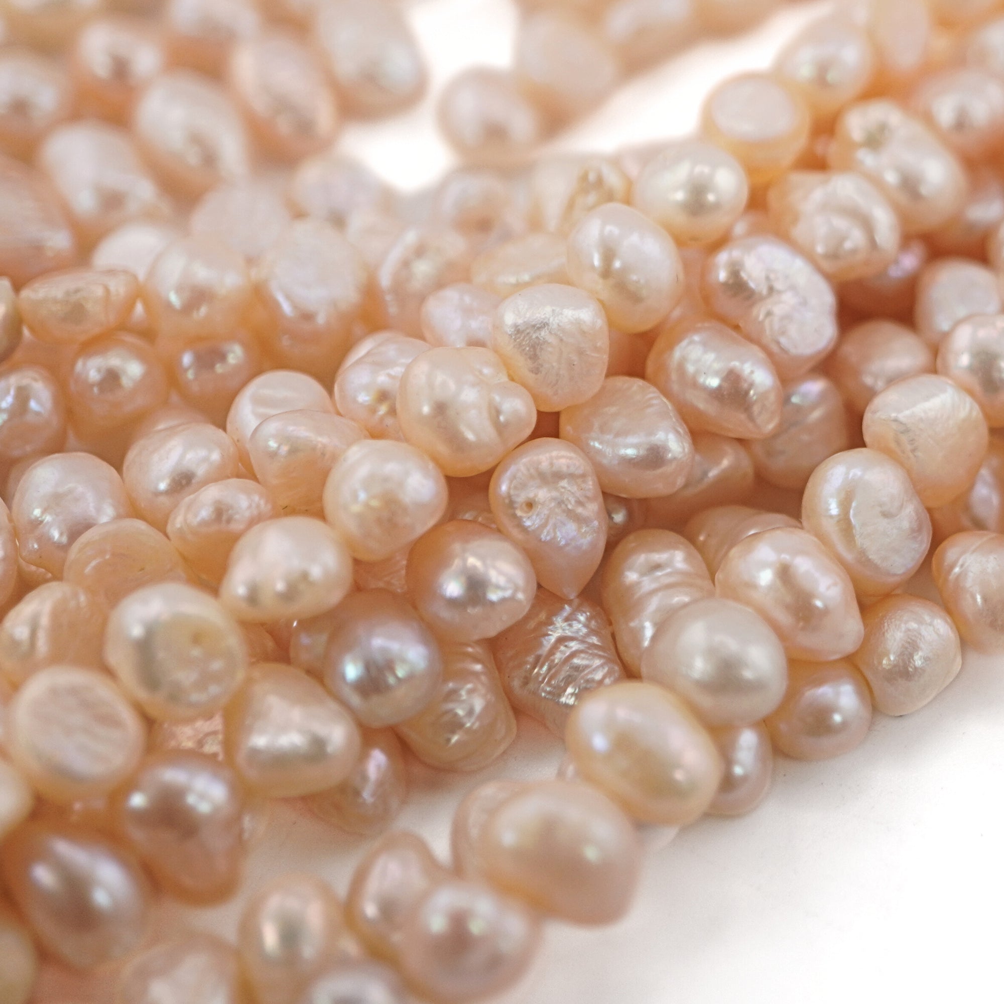Elegant Peach Pearl Beads for DIY Jewelry

