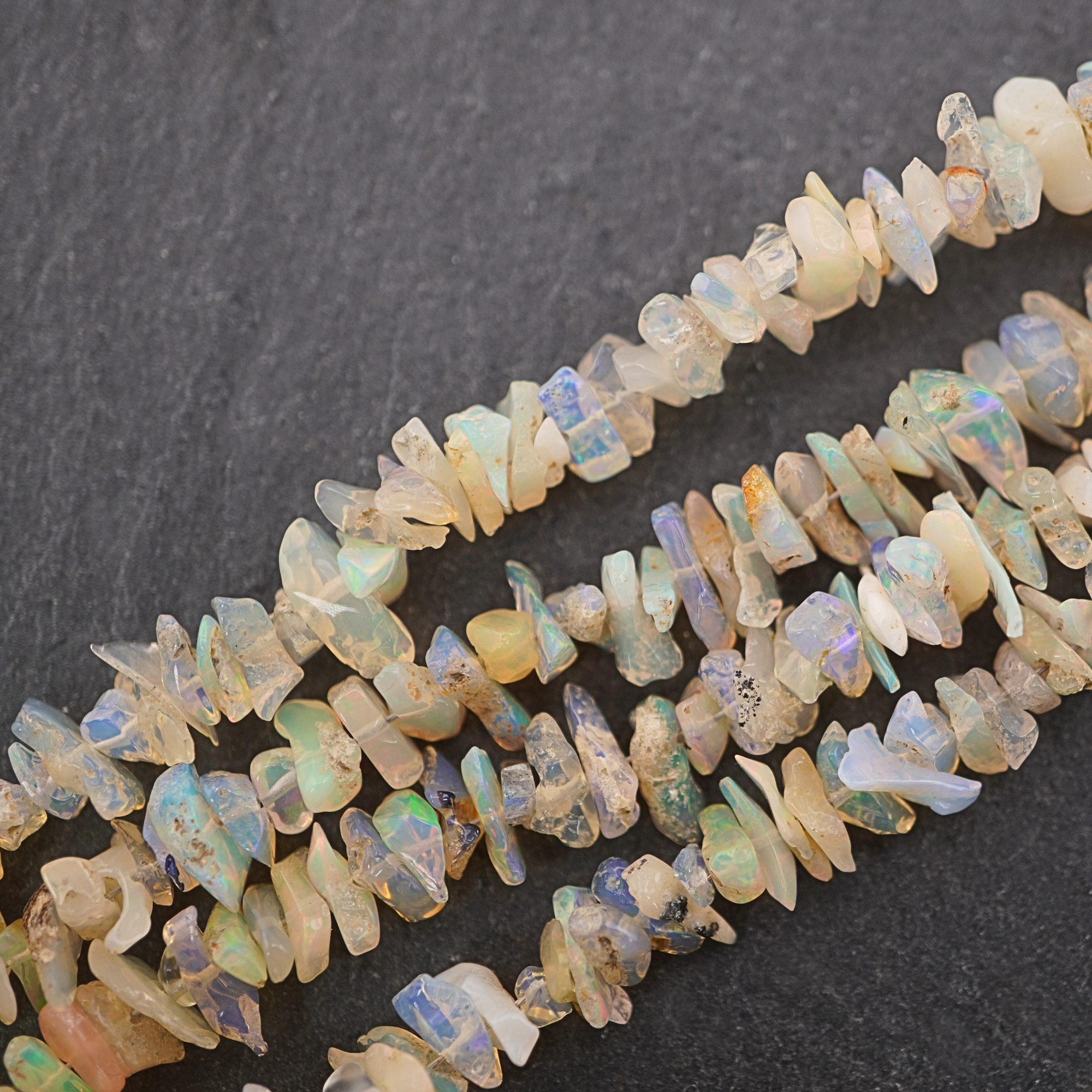 Ethiopian Opal Nuggets Uncut Chips Gemstone Stand Beads