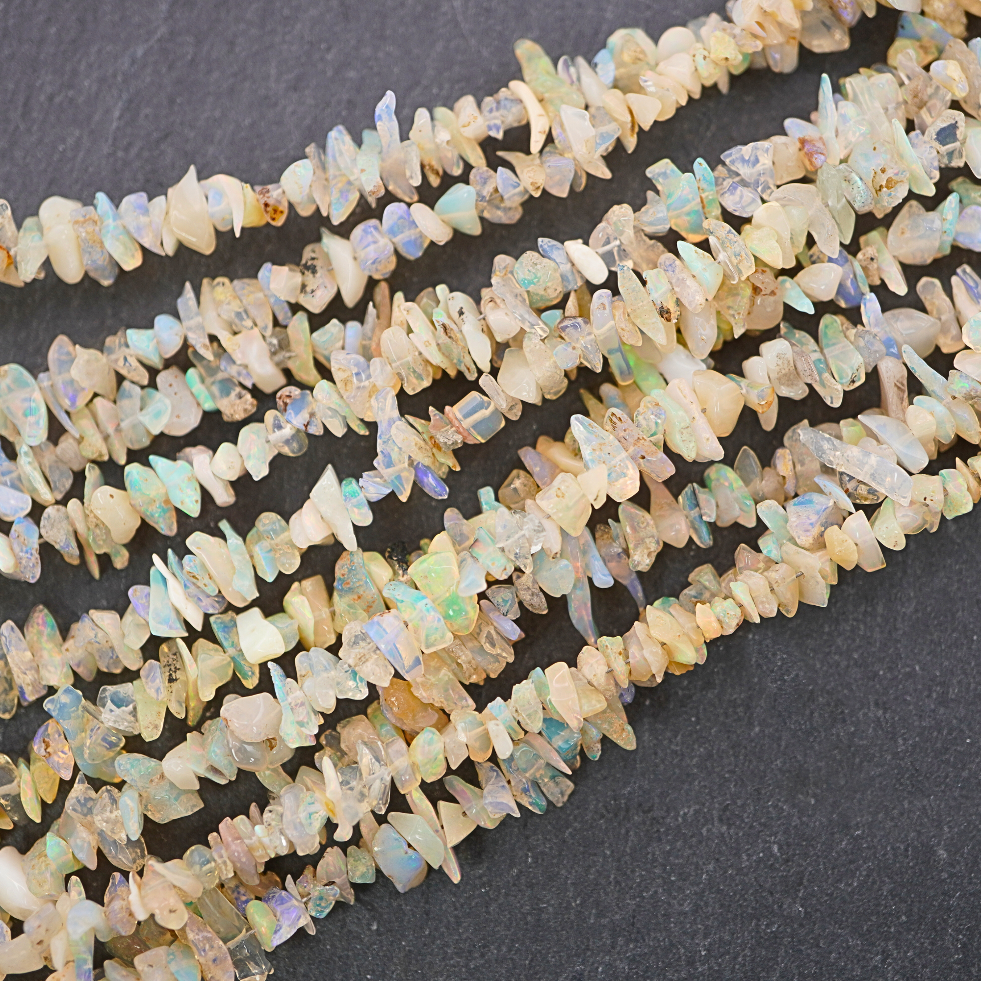 Ethiopian Opal Nuggets Uncut Chips Gemstone Stand Beads