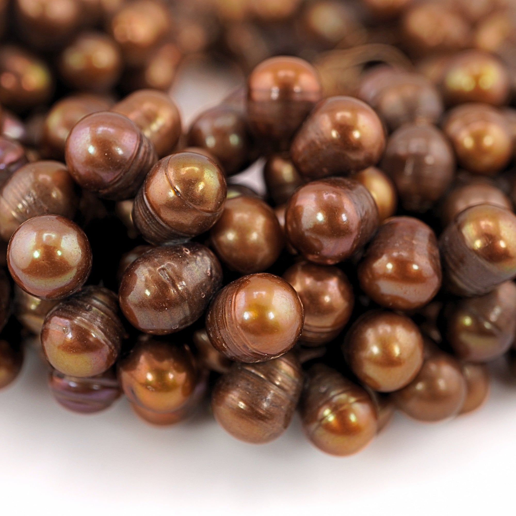 14 x 9 - 11 x 10 MM Chocolate Drop Freshwater Pearls Beads
