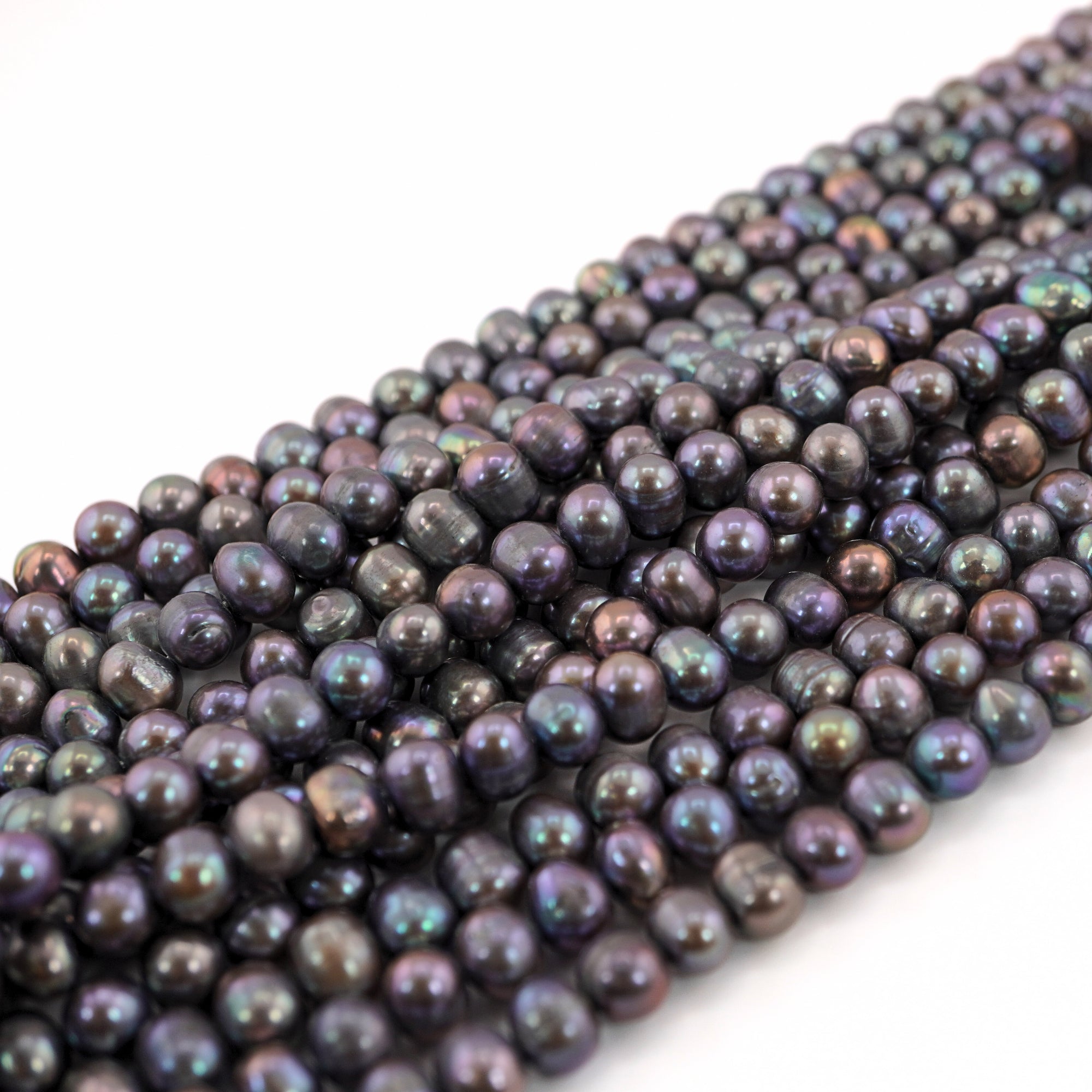 9 x 7 MM Peacock Oval Freshwater Pearls Beads