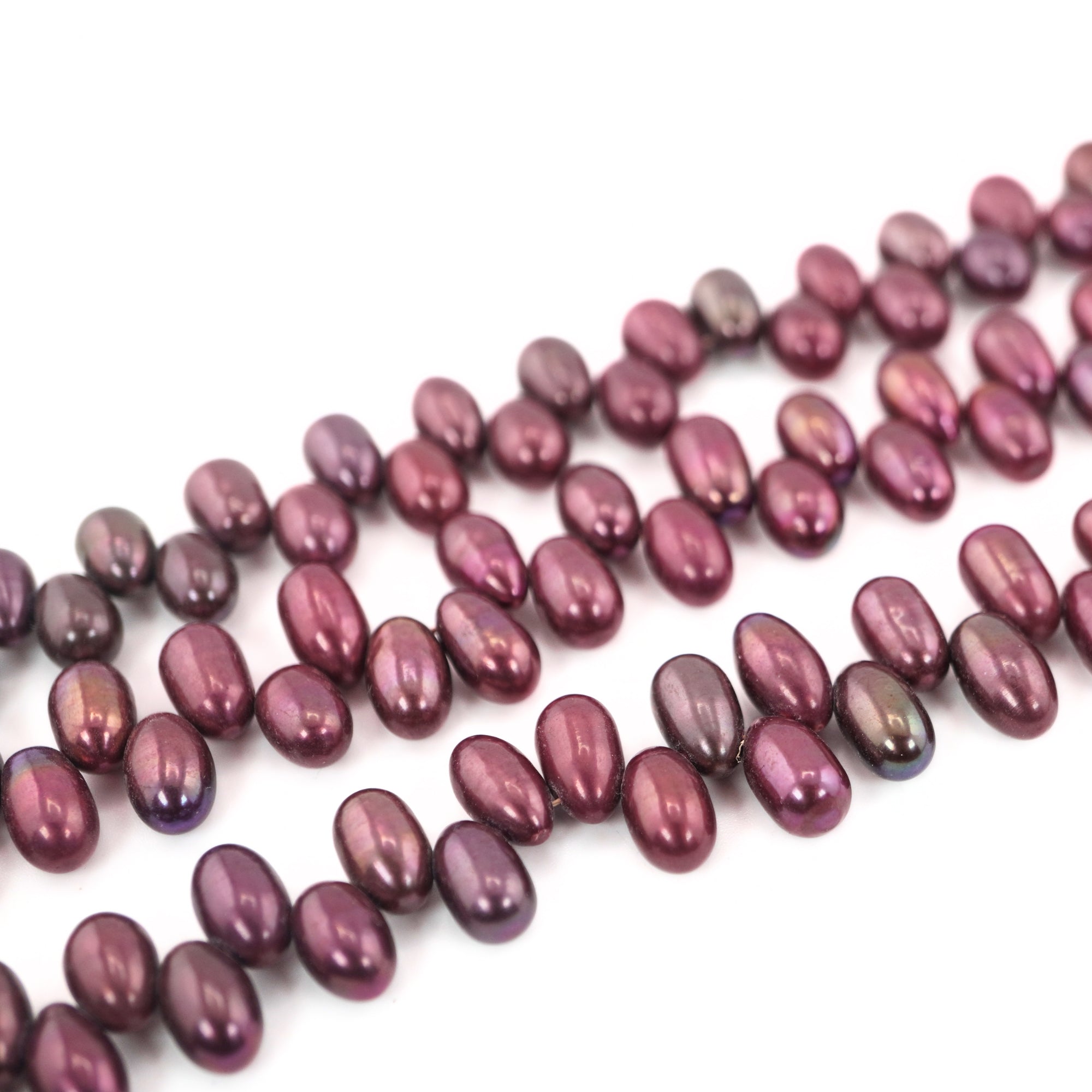 9 x 6 - 8 x 5 MM Cherry Oval Freshwater Pearls Beads
