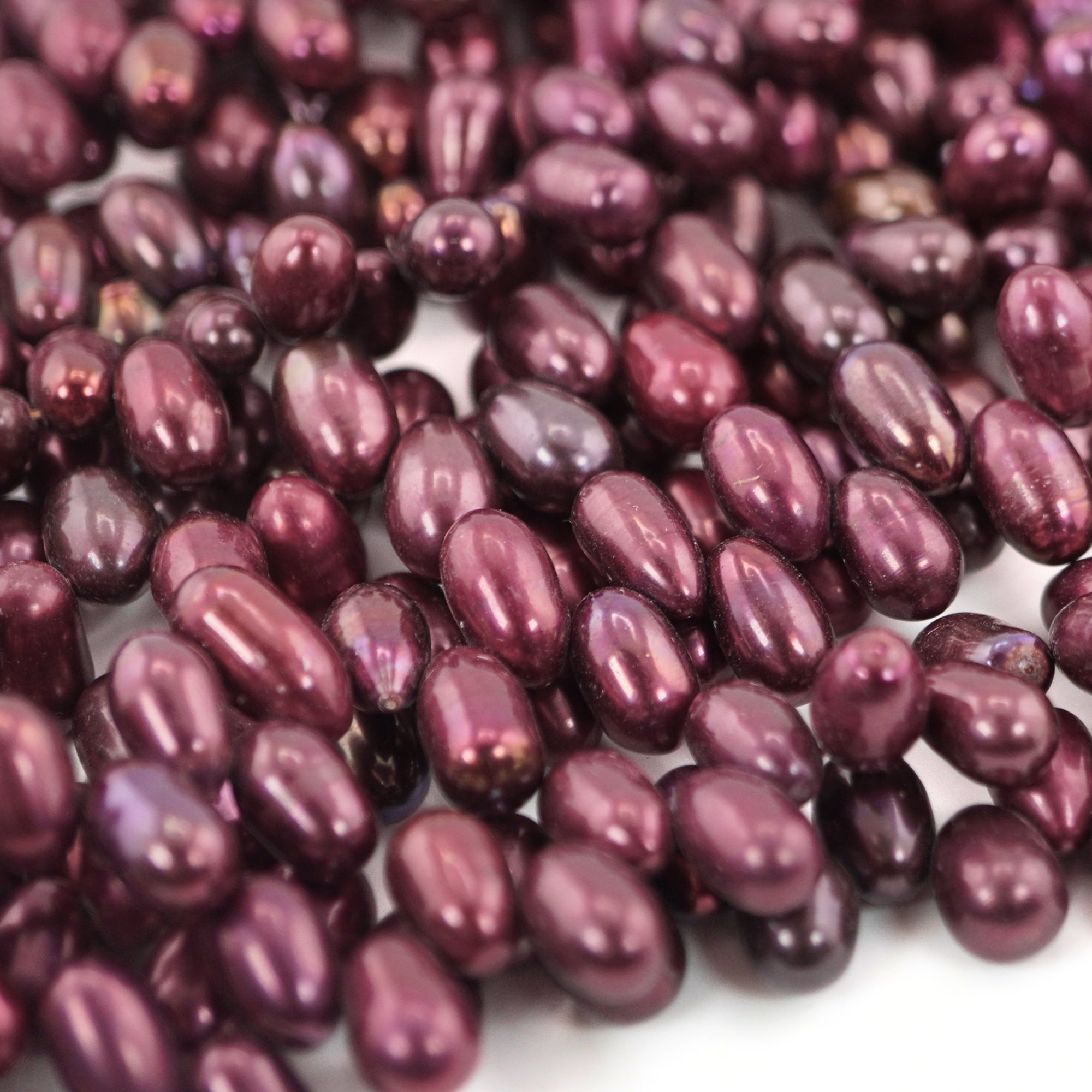 9 x 6 - 8 x 5 MM Cherry Oval Freshwater Pearls Beads