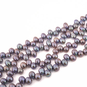 10 x 7 - 8 x 7 MM Peacock Oval Freshwater Pearls Beads
