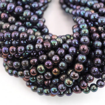Freshwater Navy Blue Beads for Jewelry

