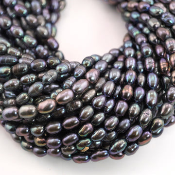 Glossy Peacock Beads and Pearls

