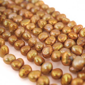 Gold baroque freshwater pearls wholesale

