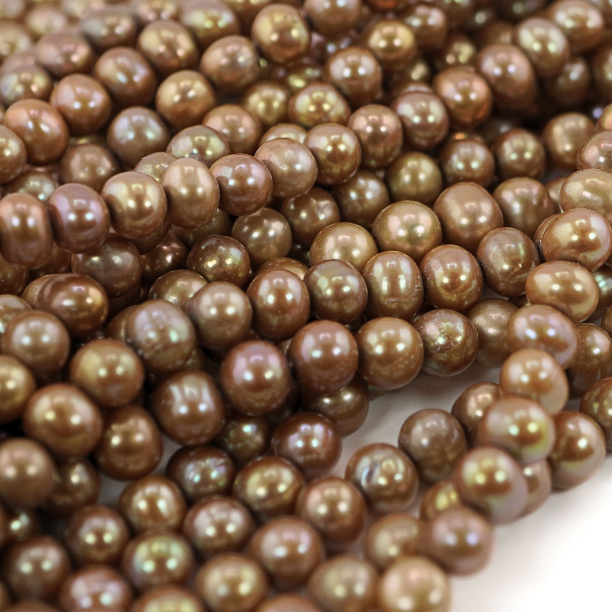 Golden freshwater pearl beads for jewelry

