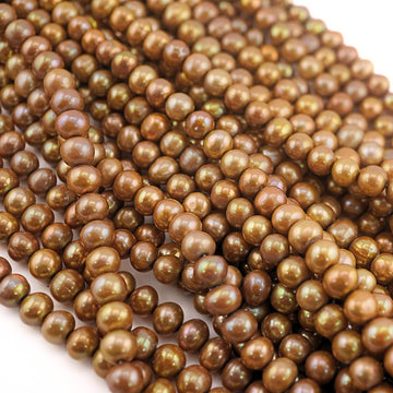 Golden freshwater pearls for necklace making

