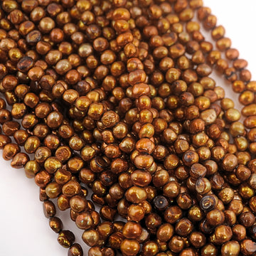 Golden potato freshwater pearls fw pearls
