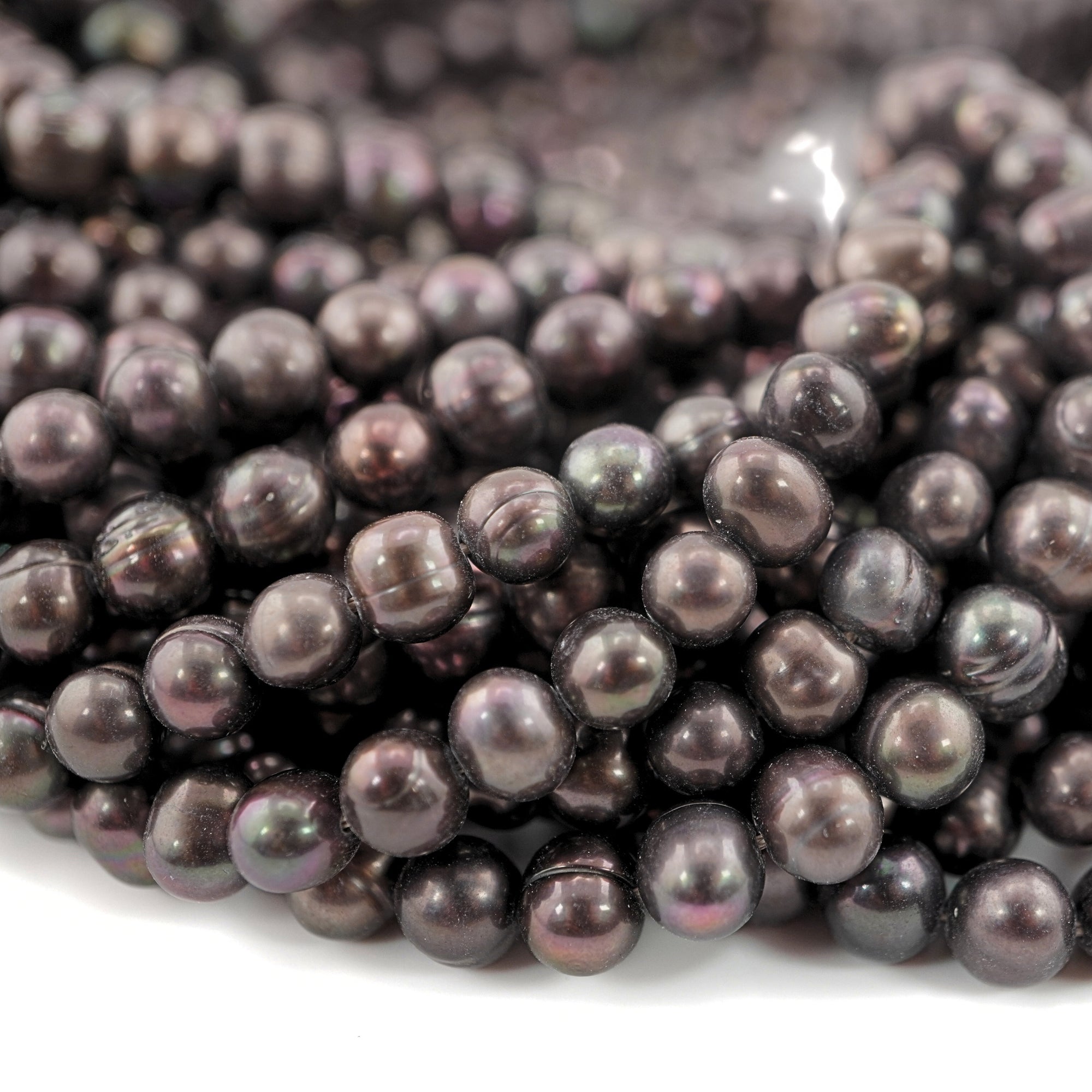 Gray potato pearls for handmade designs

