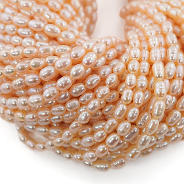 Handmade jewelry peach pearls

