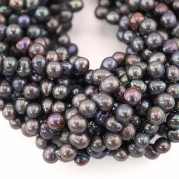 Handpicked Natural Peacock Oval Pearls

