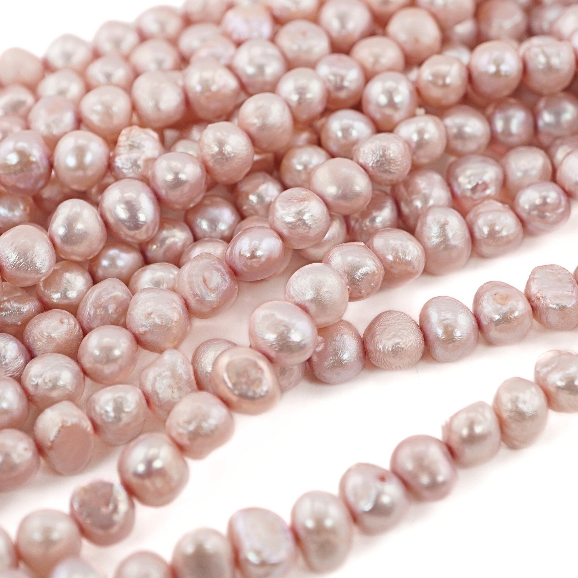 High-Quality Baroque Freshwater Pearls – Raspberry Color

