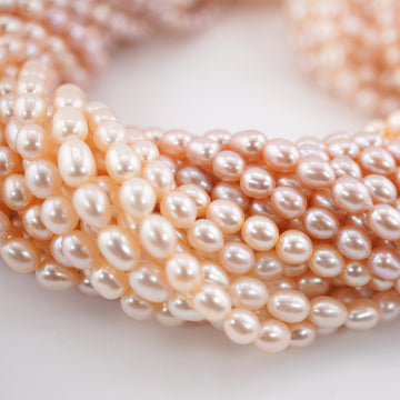 High-quality oval pearls for crafting

