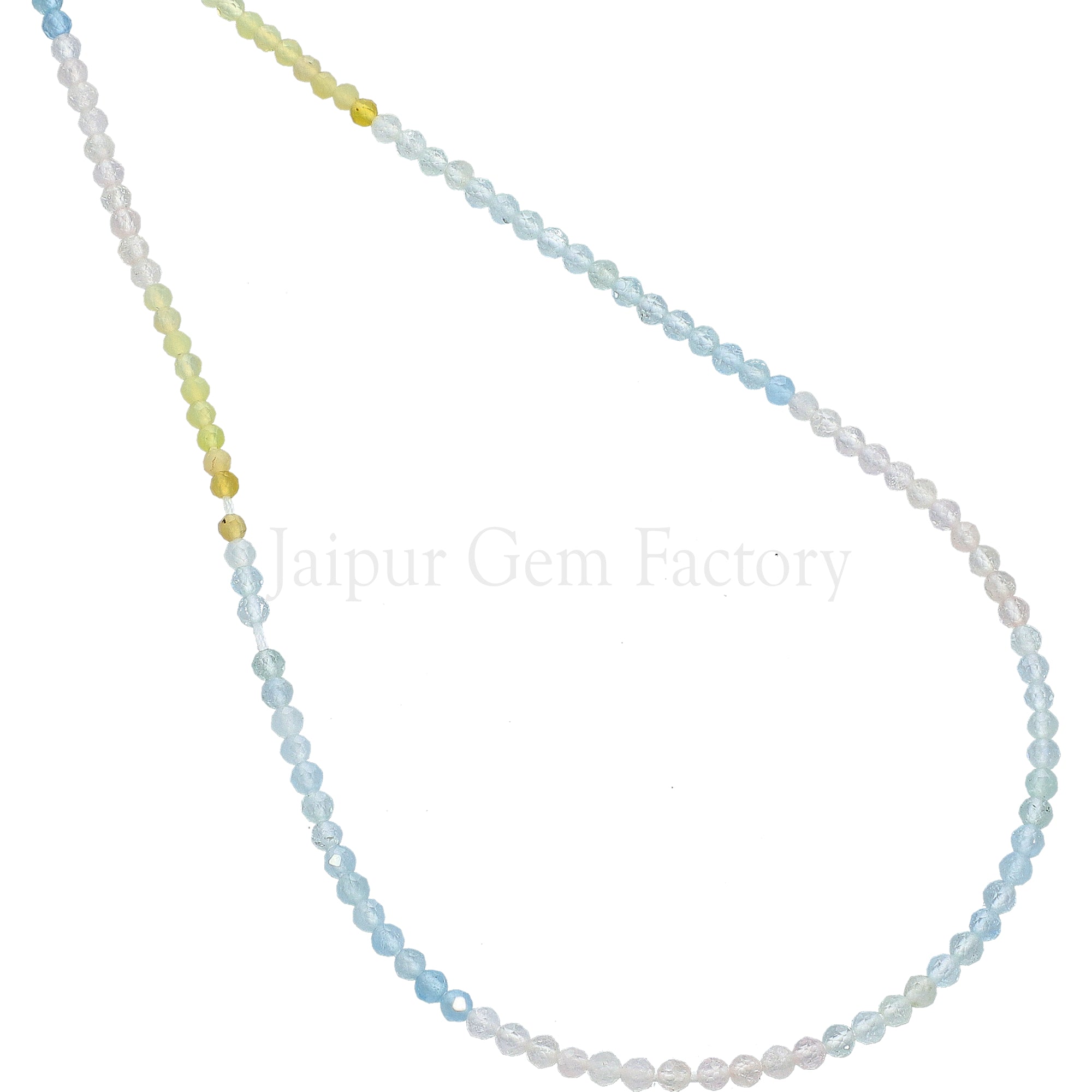 2.5 MM Multi Color Beryl Faceted Round Beads