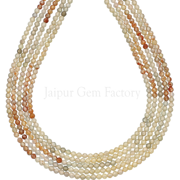 2 - 2.5 MM Multi Natural Zircon Faceted Round Beads