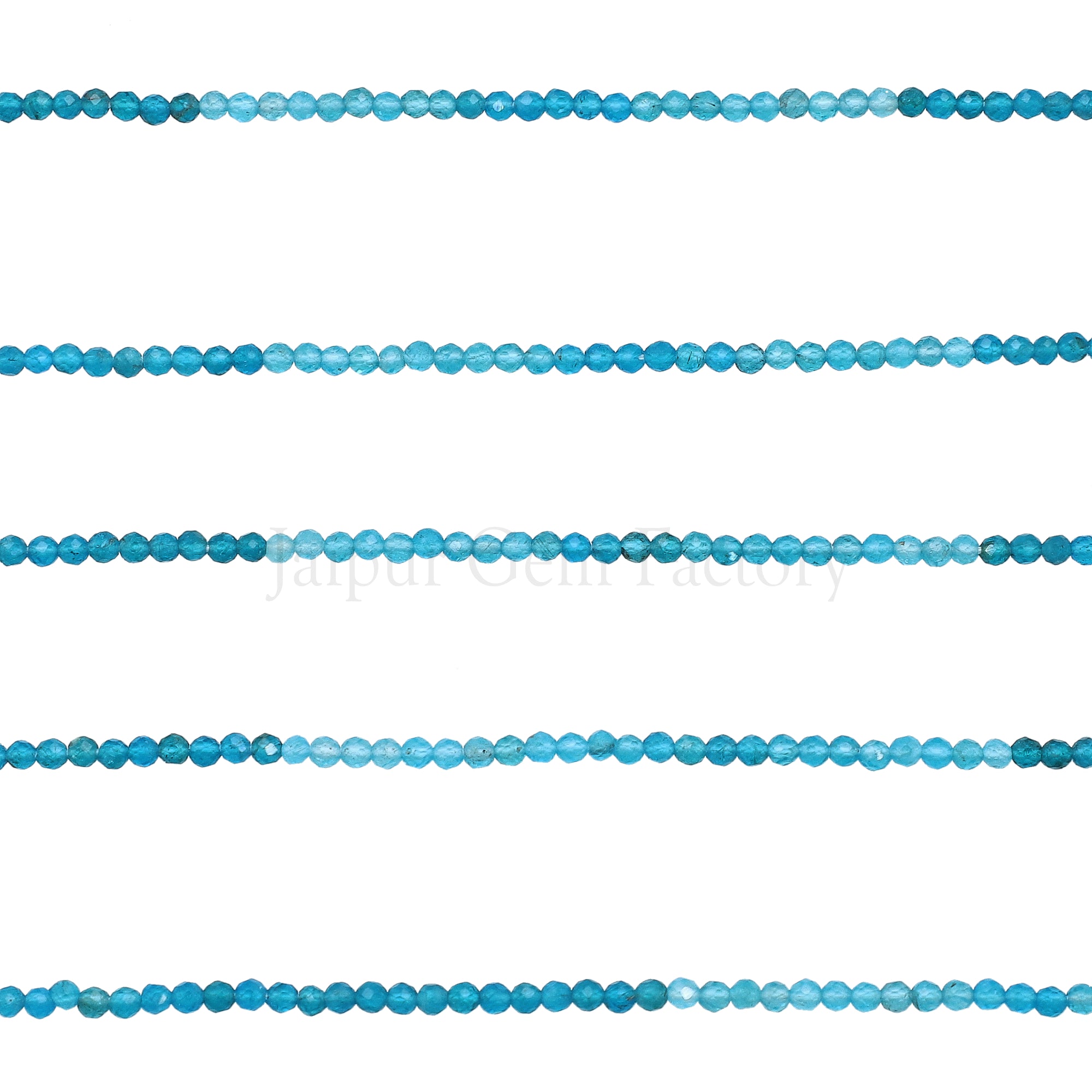 2.5 MM Apatite Faceted Round Beads