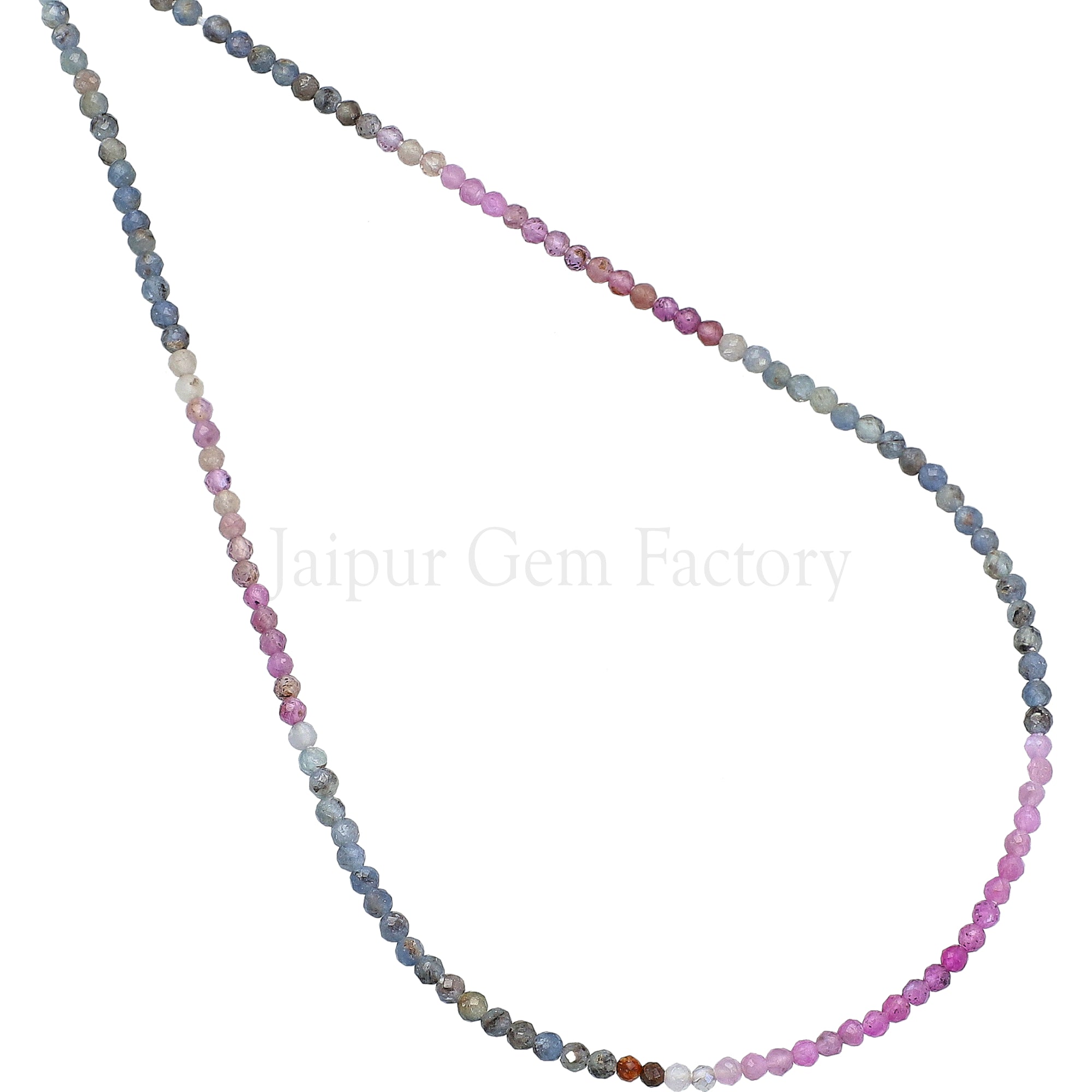2 - 2.5 MM Natural Multi Color Sapphire Faceted Round Beads