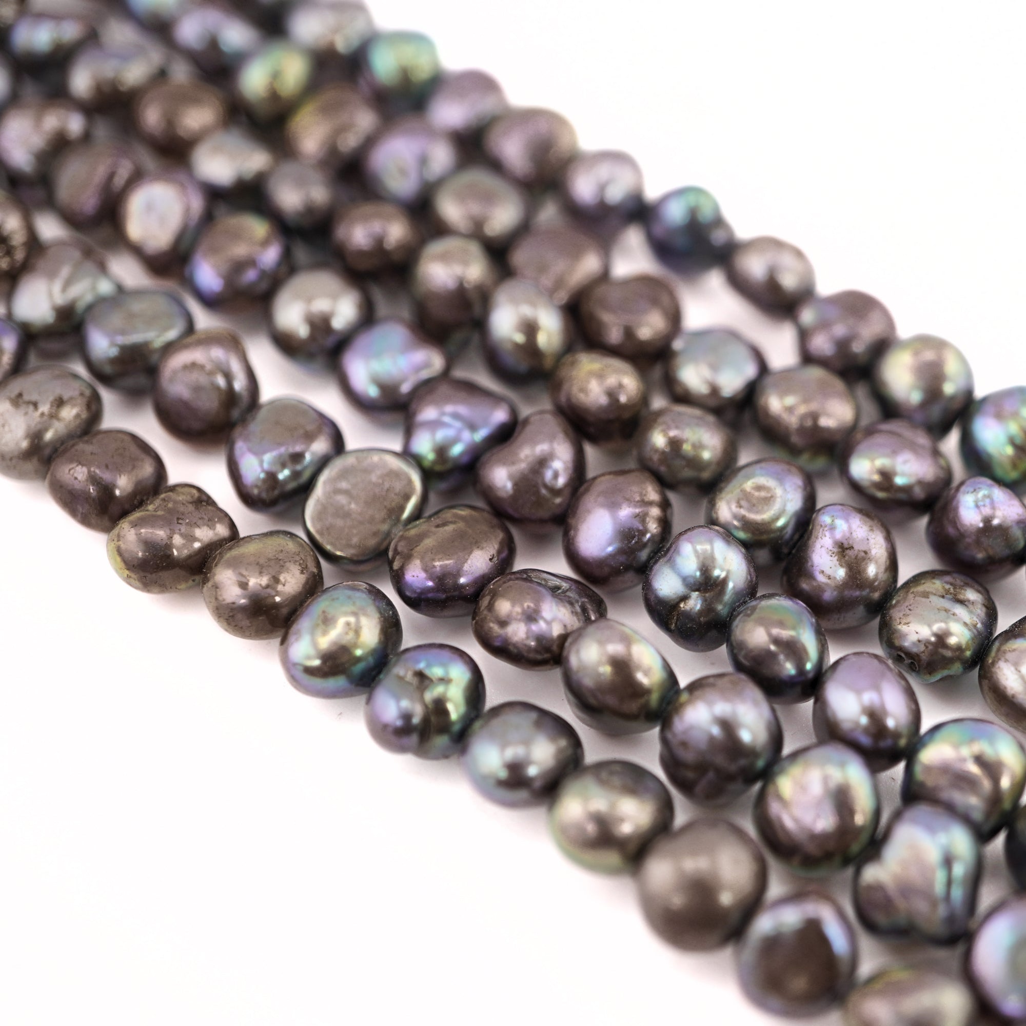 Iridescent Bulk Peacock Freshwater Pearl Beads for Jewelry Making

