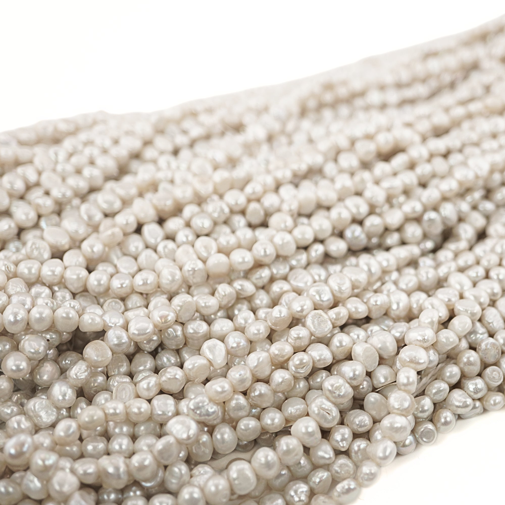 Iridescent Gray Baroque Pearls for DIY Jewelry

