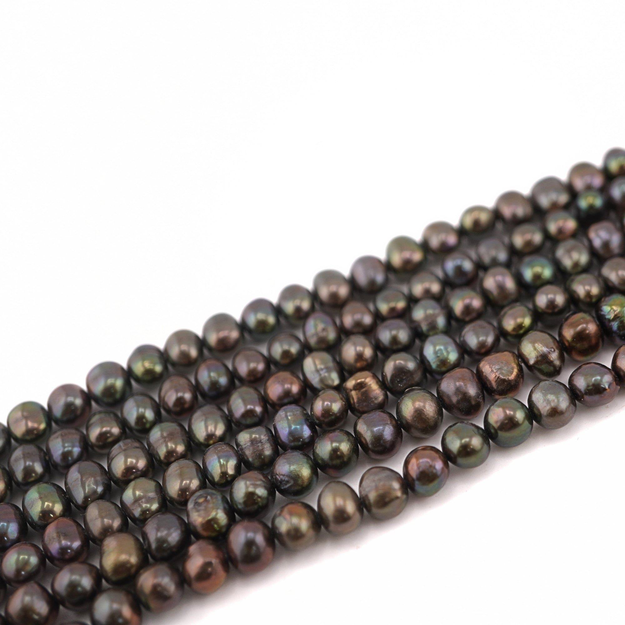 Iridescent Peacock Freshwater Pearls


