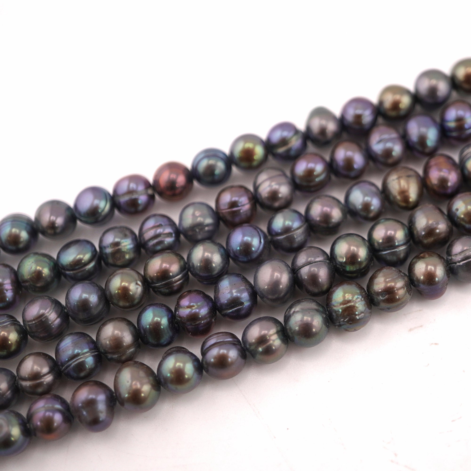 Iridescent potato pearls beads for jewelry

