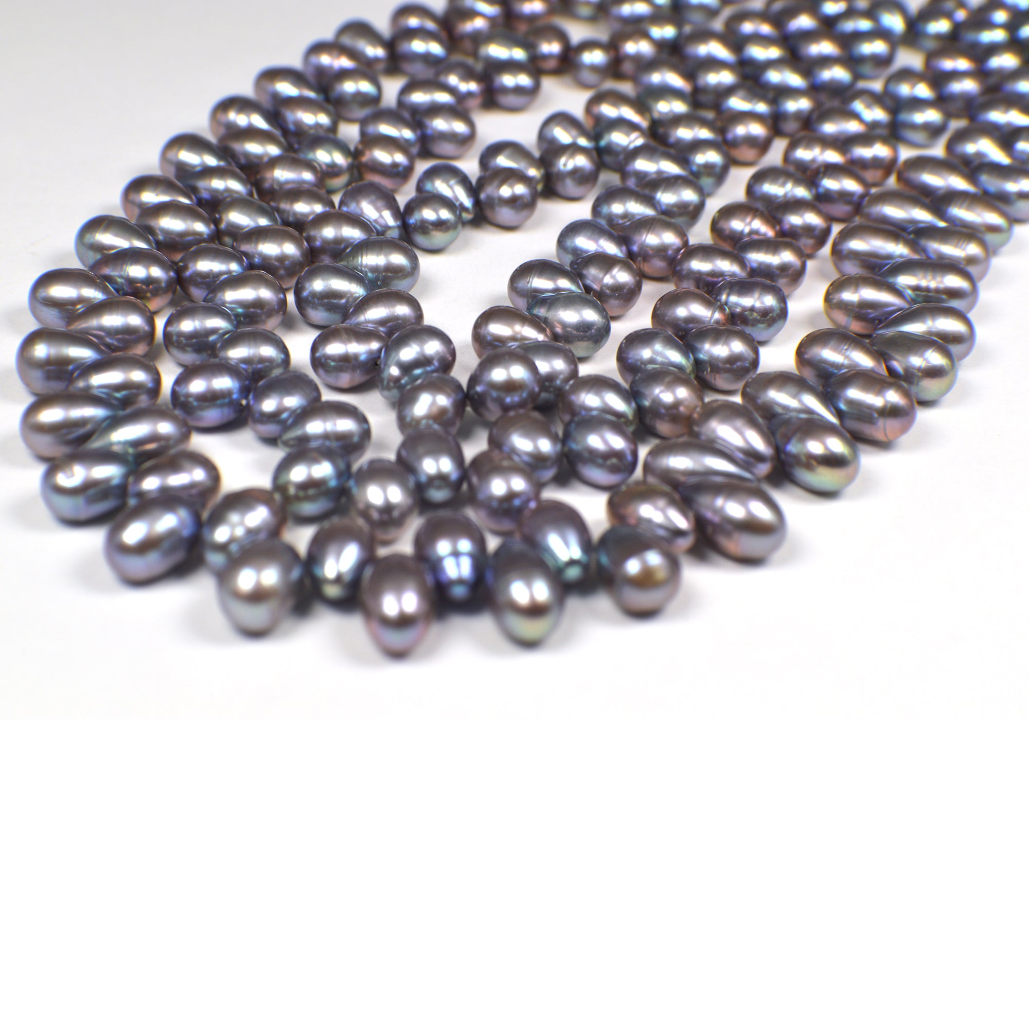 10x7 - 12x7 MM Peacock Rice Freshwater Pearls Beads