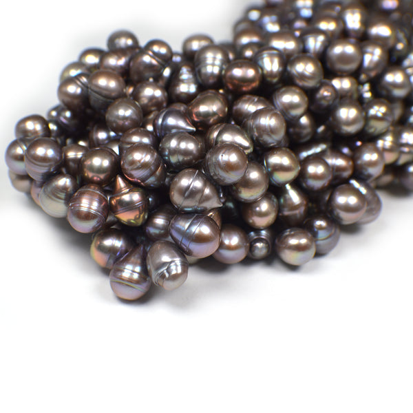 10x8 - 12x8 MM Peacock Potato Freshwater Pearls Beads