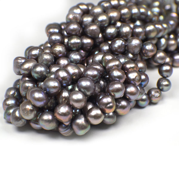 8 - 9 MM Peacock Potato Freshwater Pearls Beads