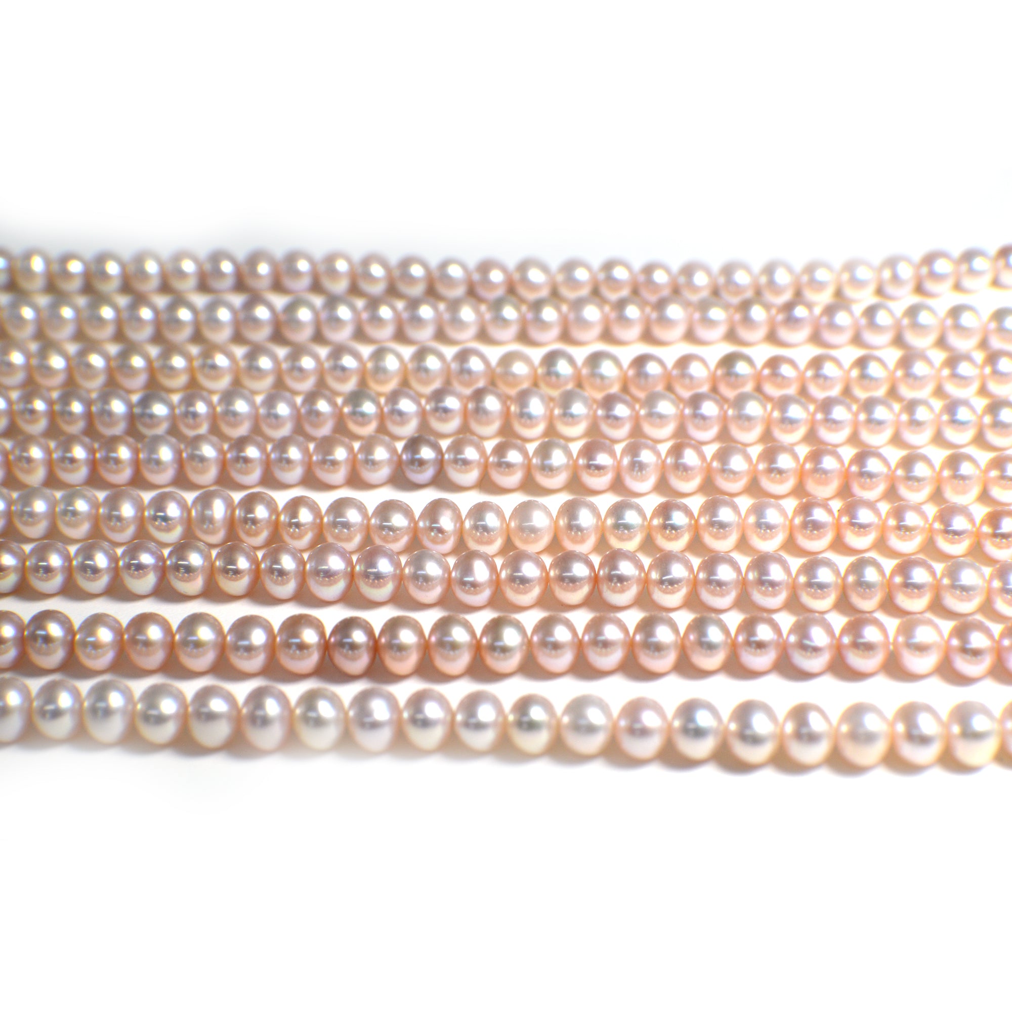 6x5 - 7x5 MM Pink Peach Potato Freshwater Pearls Beads