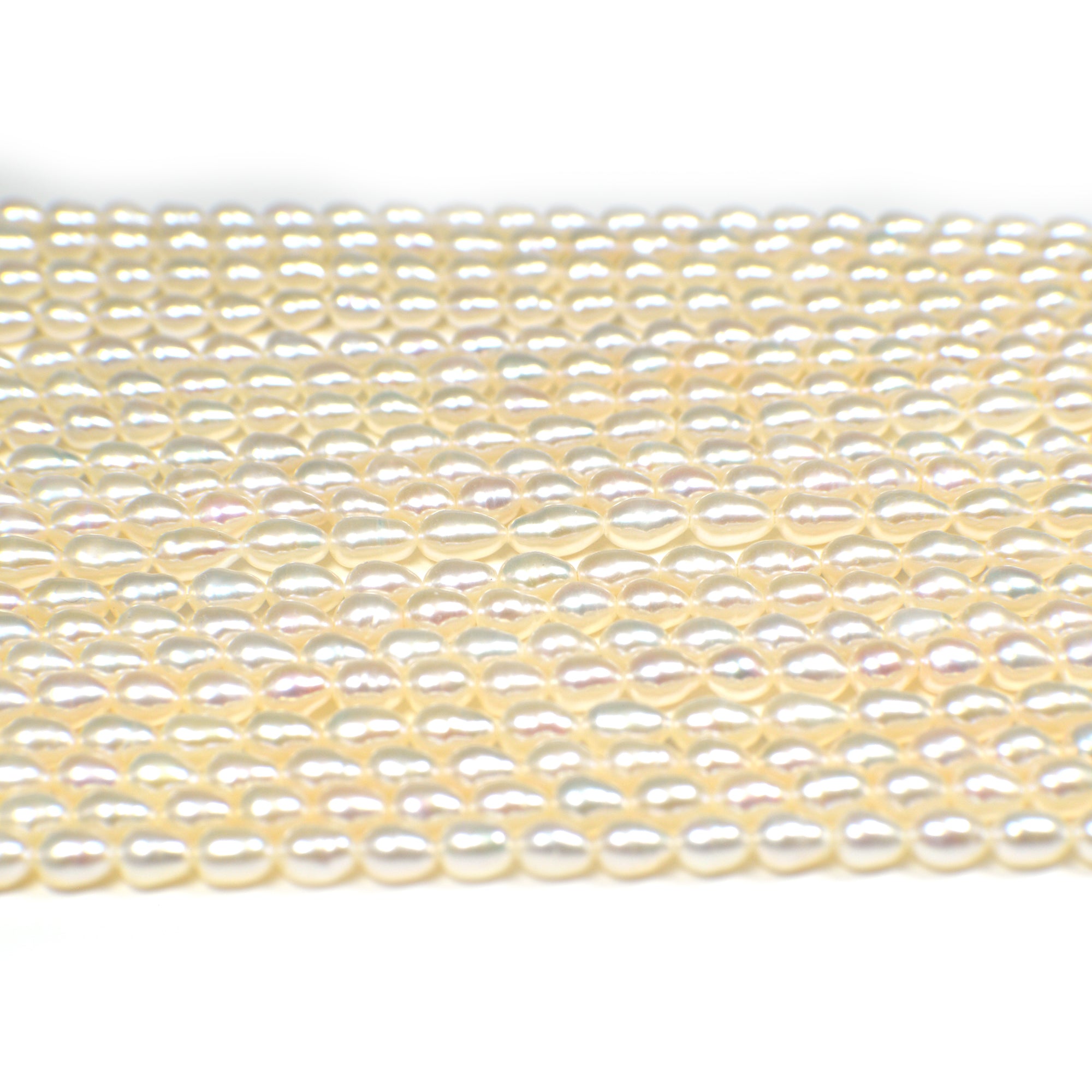 5x4 - 6x4 MM White Rice Freshwater Pearls Beads