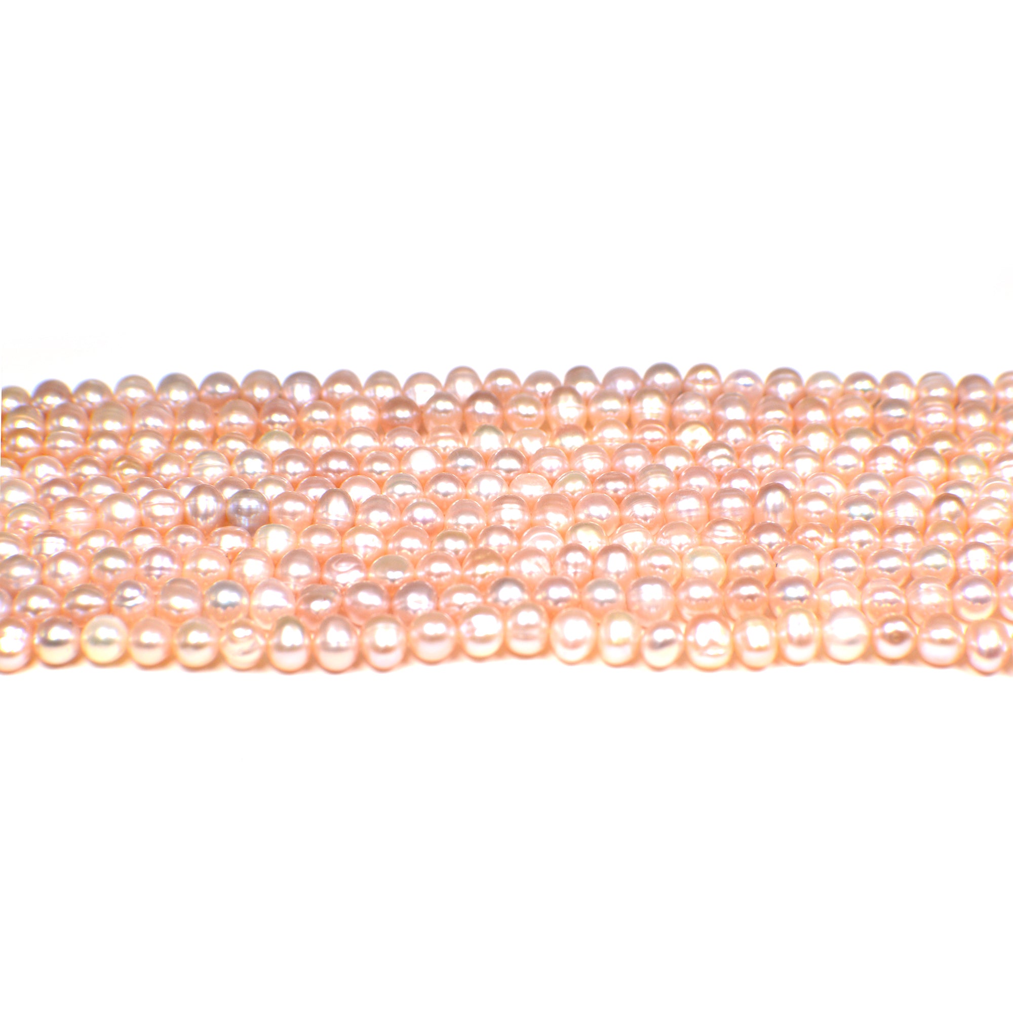 6 - 7 MM Pink Peach Potato Freshwater Pearls Beads