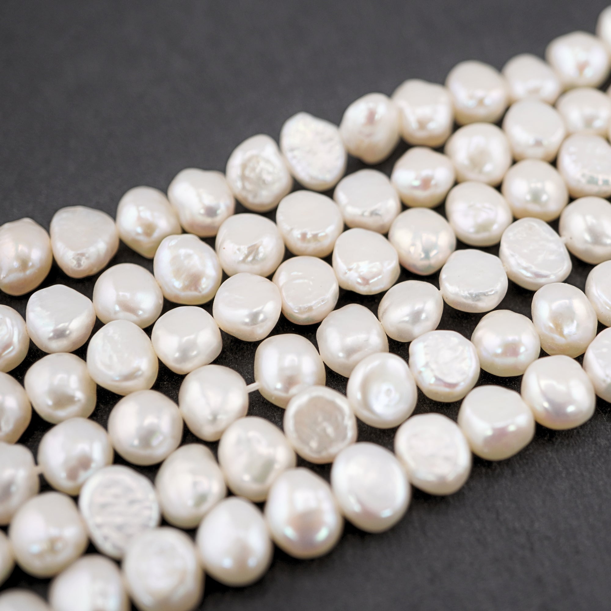 Loose Baroque Freshwater Pearl Strands in White

