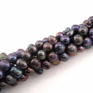 Natural Baroque Freshwater Pearls Peacock Color

