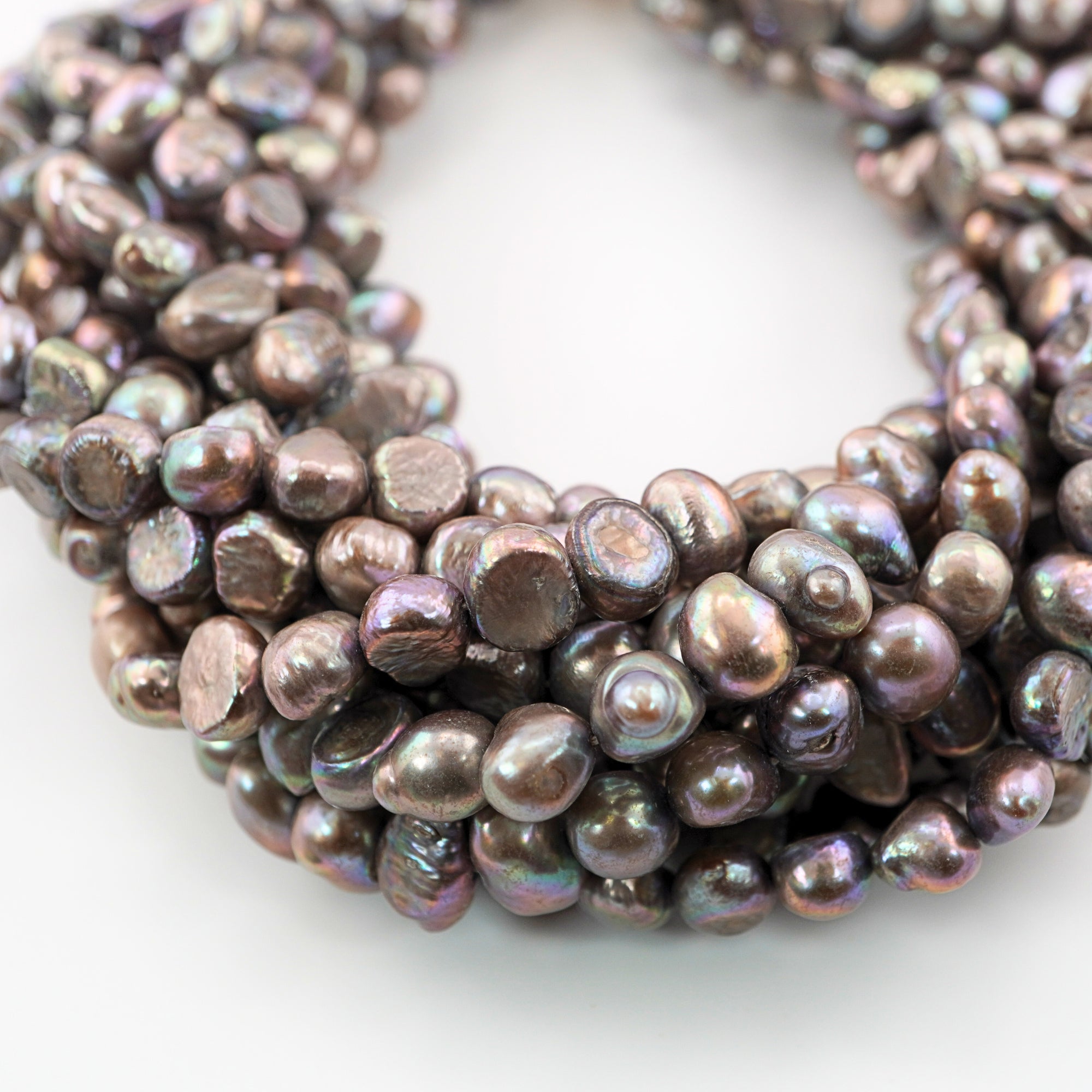 Natural Baroque Freshwater Pearls in Gray Tones

