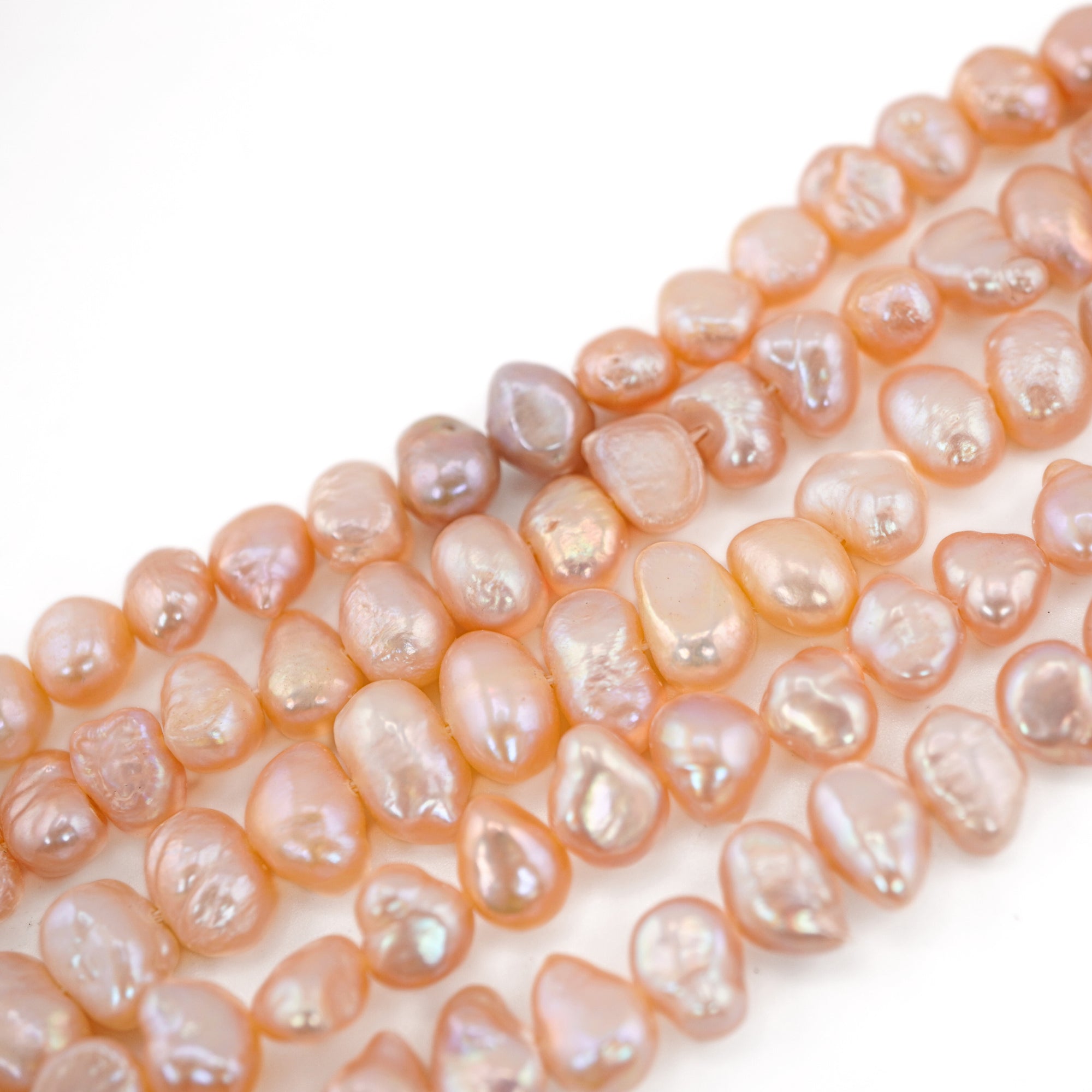 Natural Peach Freshwater Pearl Beads for Jewelry Making

