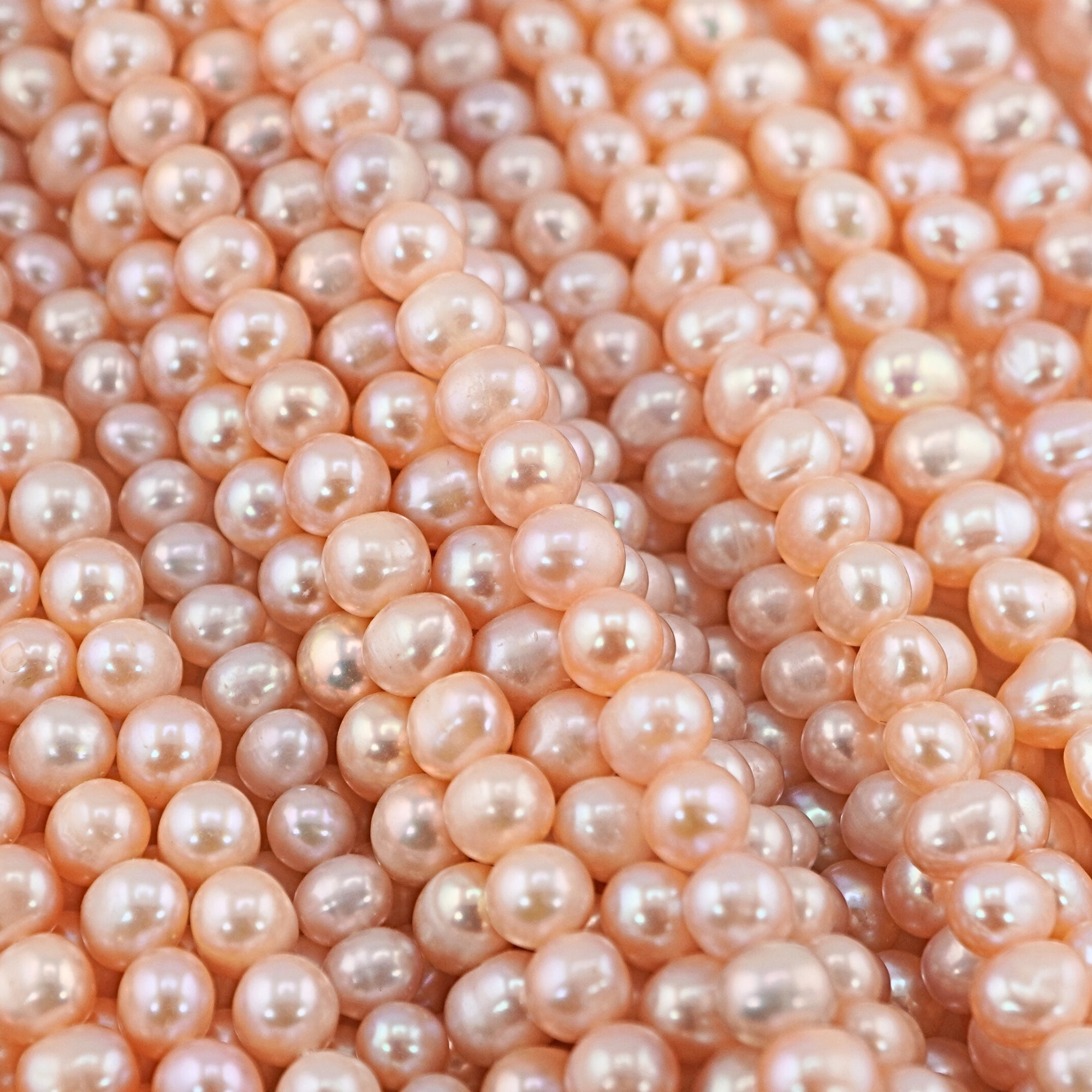 Natural Peach Pearl Beads for Bracelets

