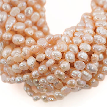 Natural Peach Pearl Beads for Handmade Accessories

