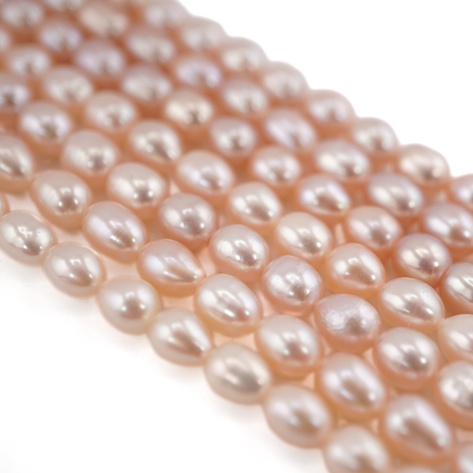 Natural oval pearl beads for jewelry

