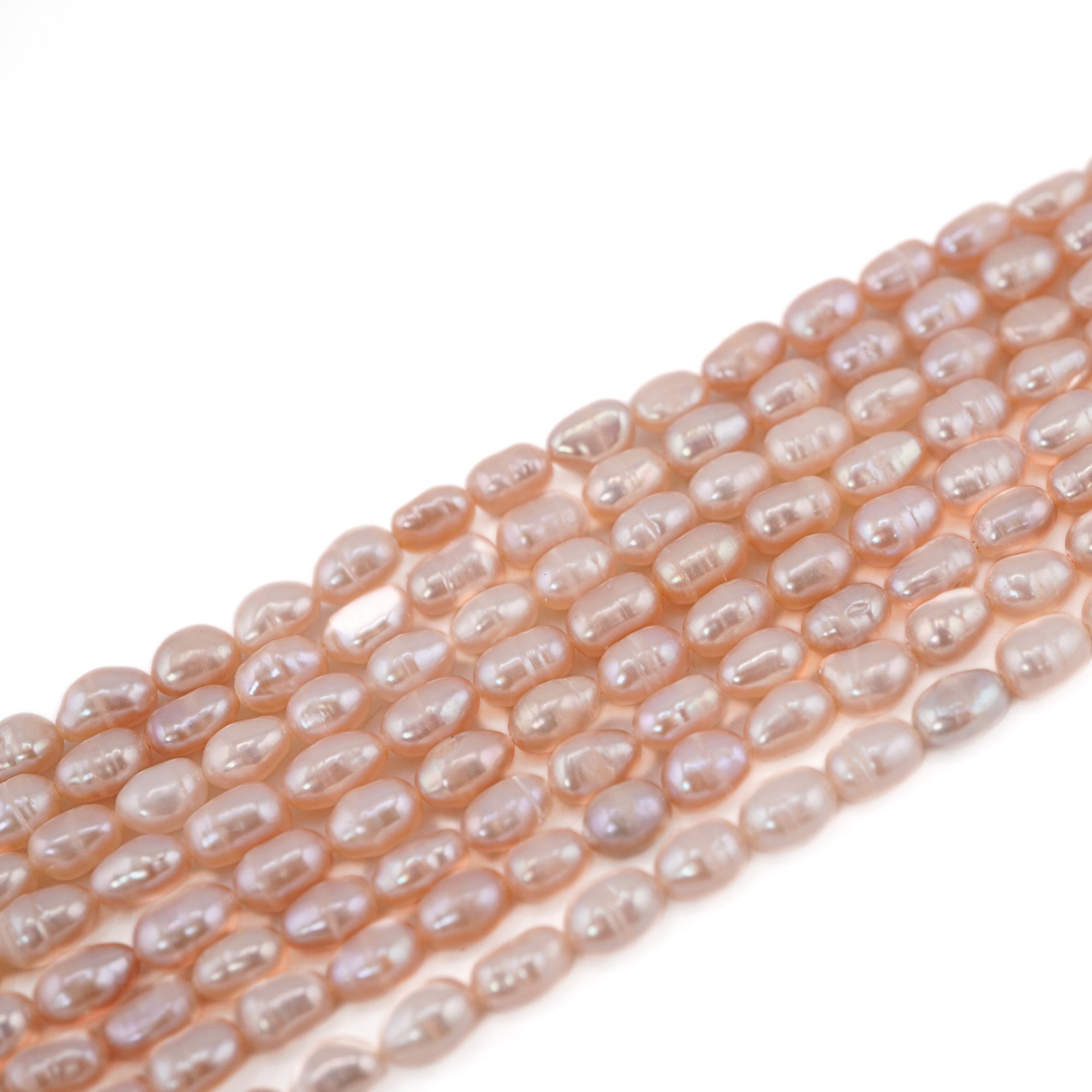 Natural peach freshwater pearls wholesale

