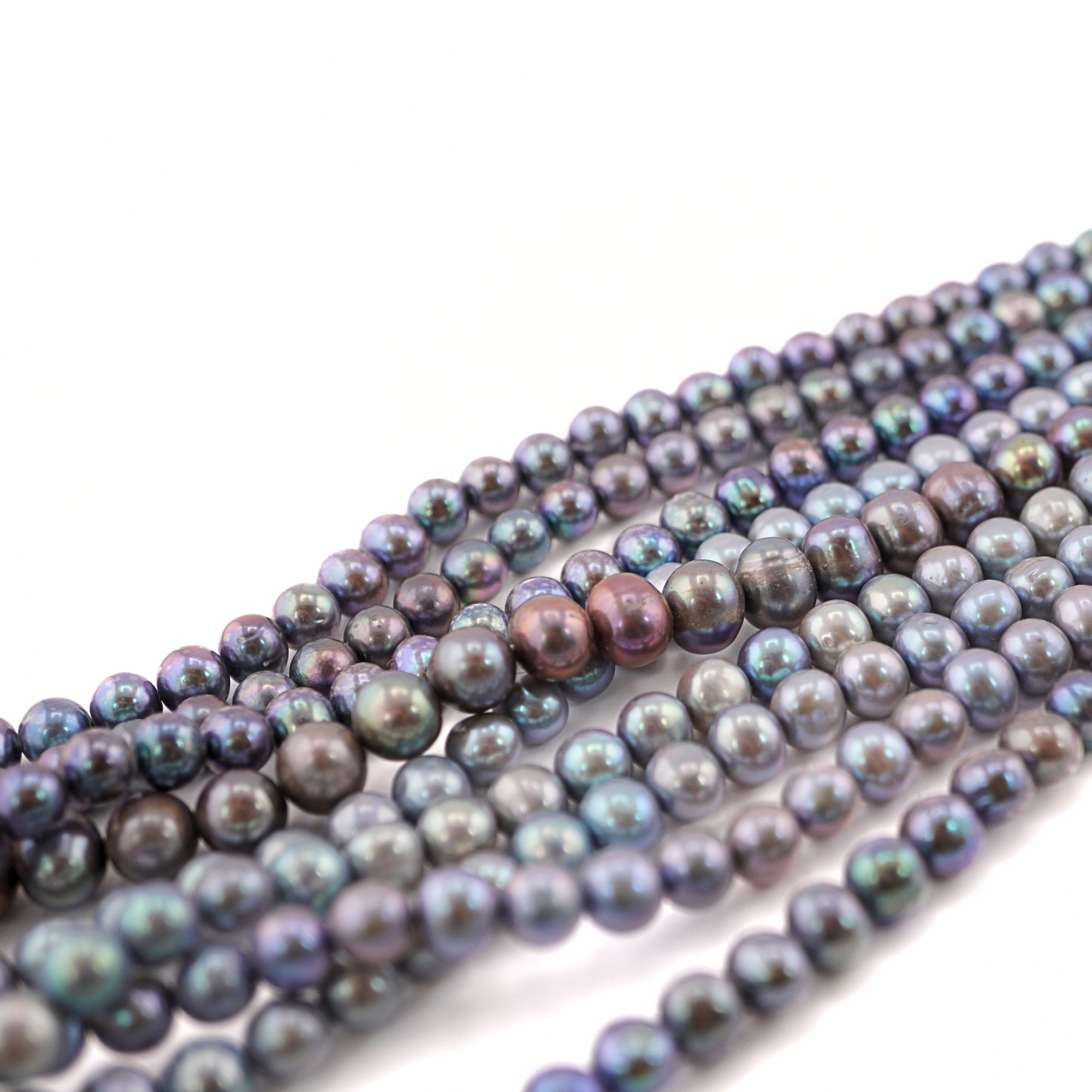 Near round pearl beads wholesale

