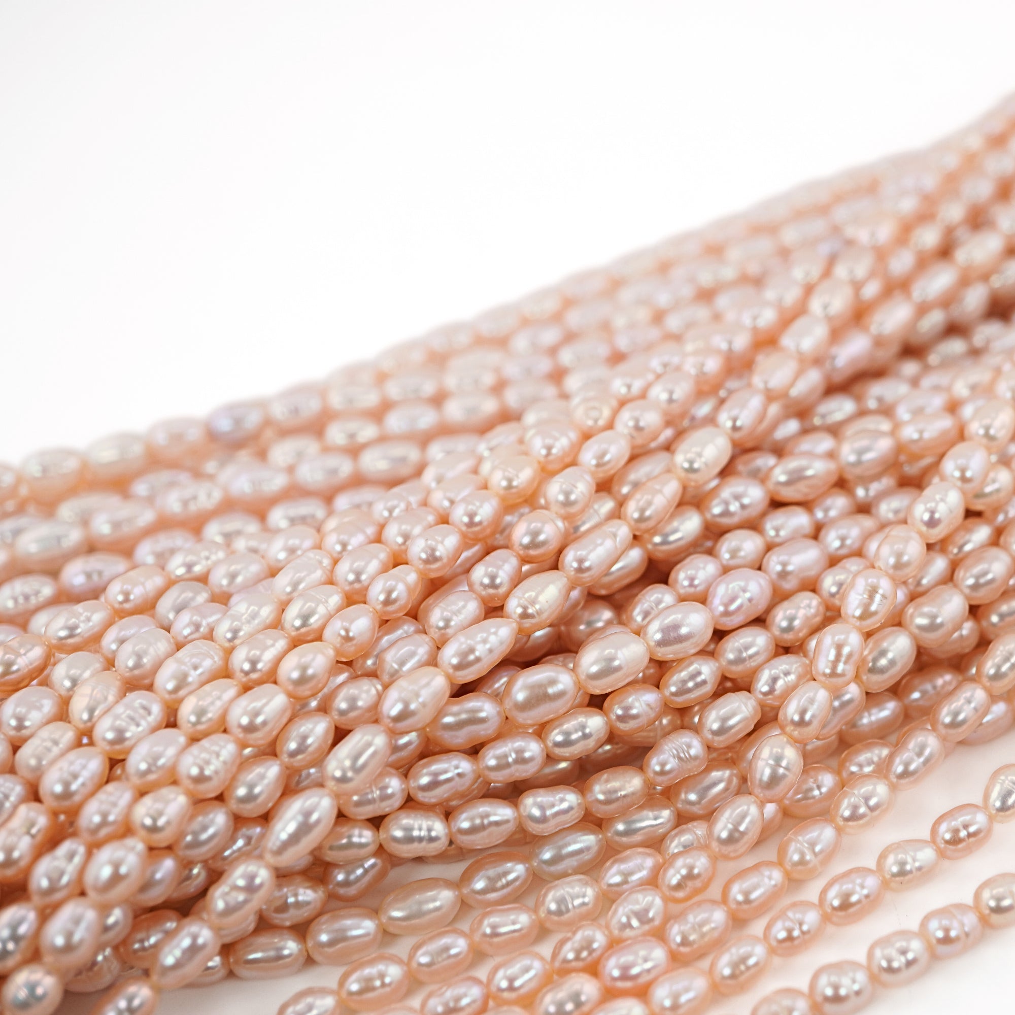 Oval melon freshwater pearls for jewelry

