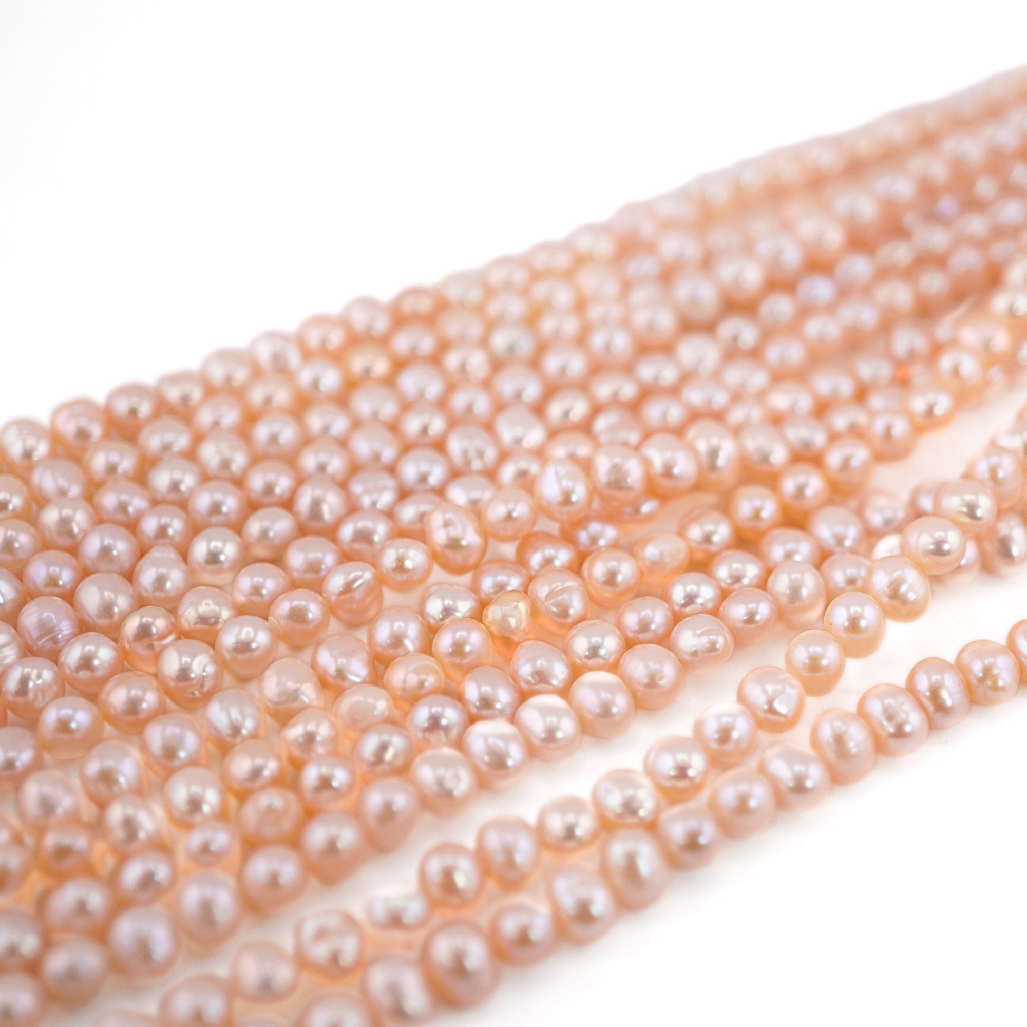  Peach Color Beads for Necklace Designs