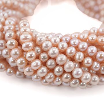 Peach Natural Freshwater Pearls Beads

